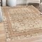 Ambesonne Vintage Decorative Rug, Nostalgic Retro Floral Petals Pastel Look Damask Check Victorian Motif, Quality Carpet for Bedroom Dorm and Living Room, Pale Rust and Cocoa